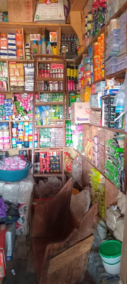 A package of food and home use items